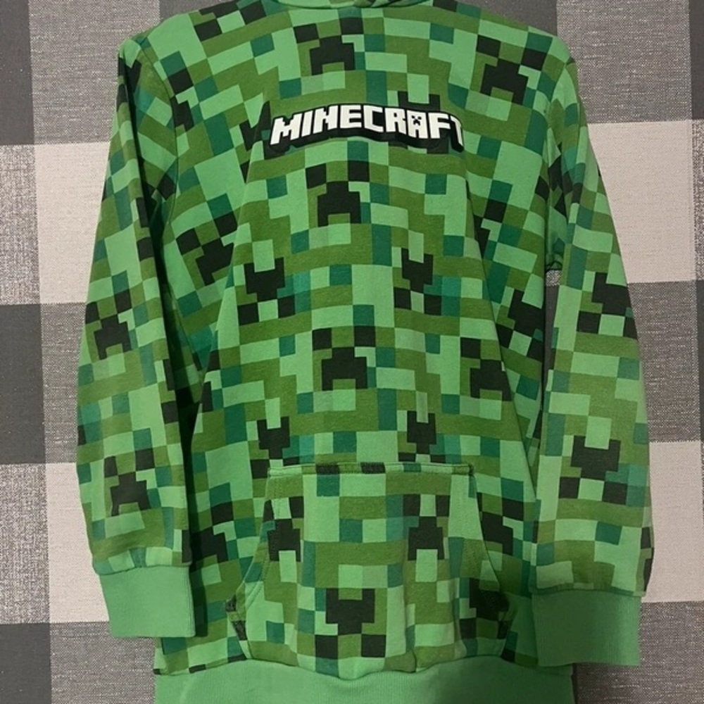 Green Pixelated Kids Hoodie